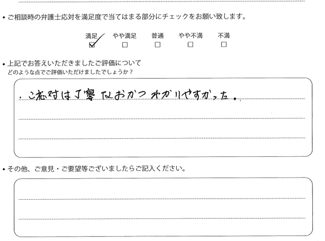 交通事故のご相談を頂いたお客様の声